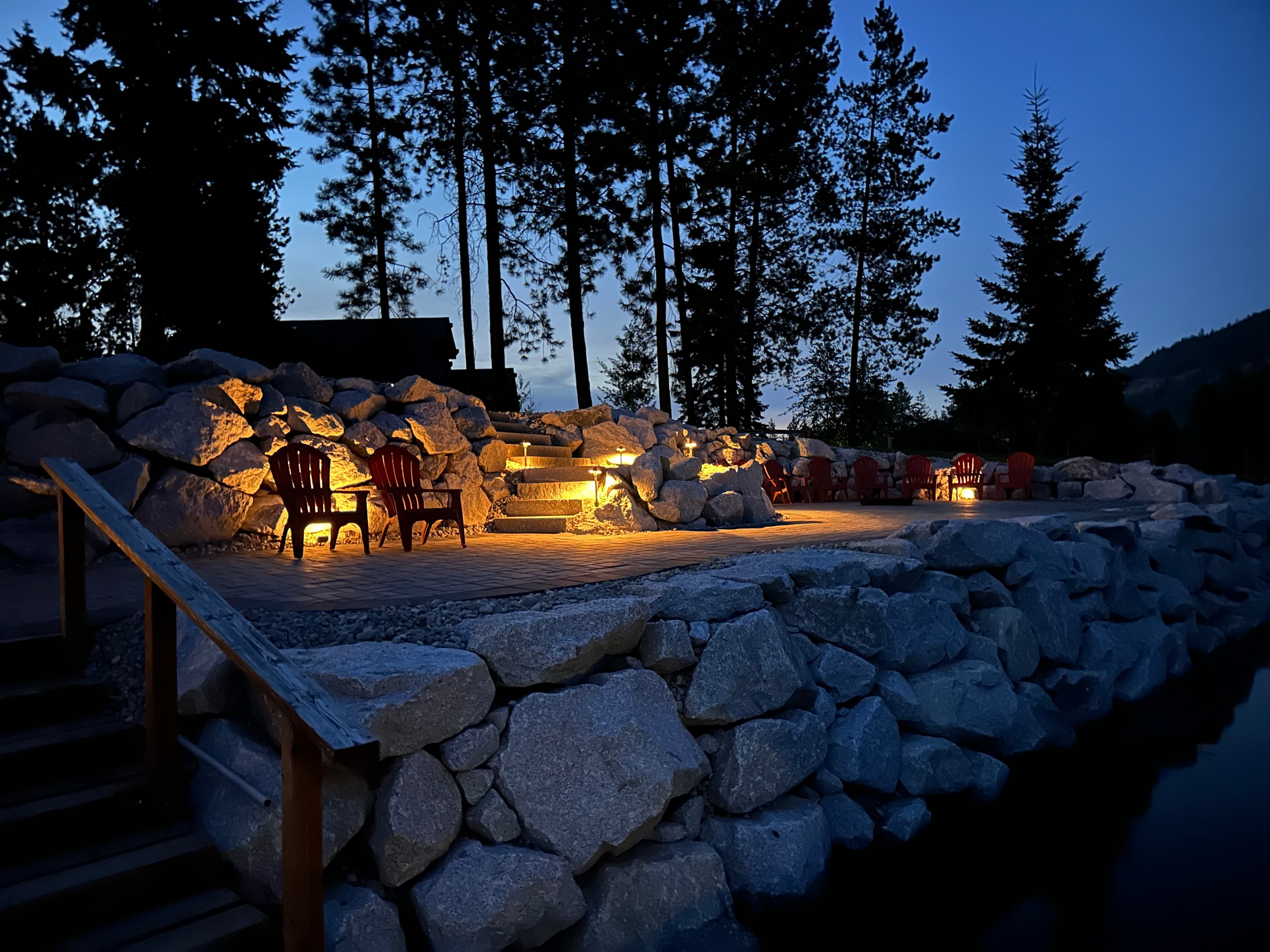 Lakeside outdoor lighting