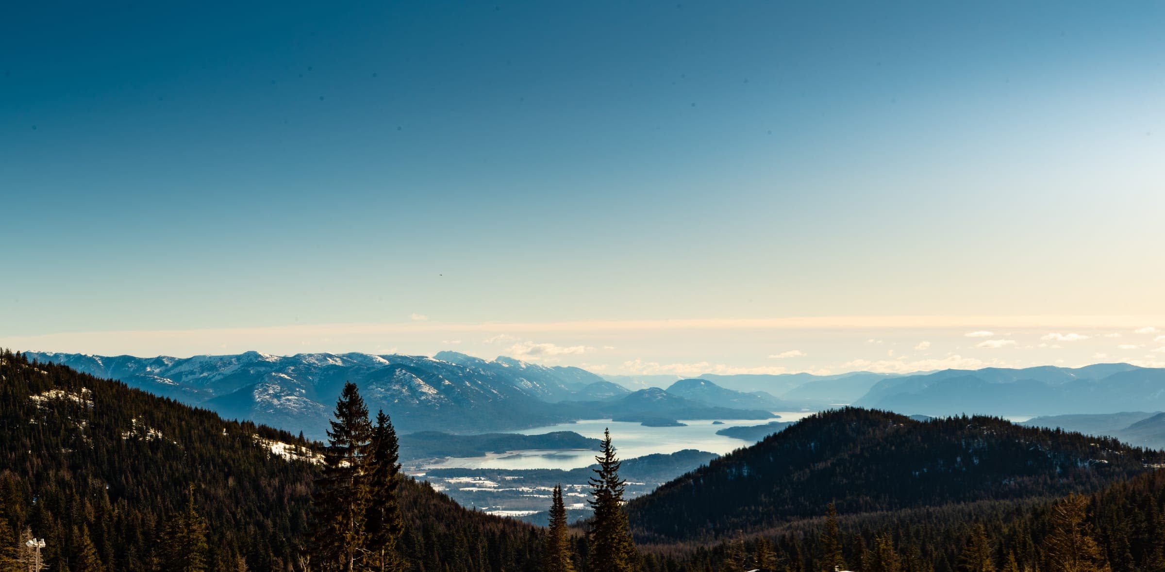 Mountain and lake vista above Sandpoint, Idaho